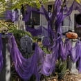thumbnail image 6 of Halloween Decorations Indoor Outdoor,72 x 30 Inch Halloween Purple Gauze Creepy Cloth Fabric Tapestry Decor,Spooky Halloween Decor for Home Wall Party Table Yard Haunted House, 6 of 10