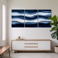 thumbnail image 4 of Abstract Mountain Canvas Wall Art 3 Panels, Watercolor White Navy Texture Nature Framed Wall Decor Modern Artwork Prints Painting for Living Room, Bedroom, Kitchen & Cafe Decor 20" x 24", 4 of 9