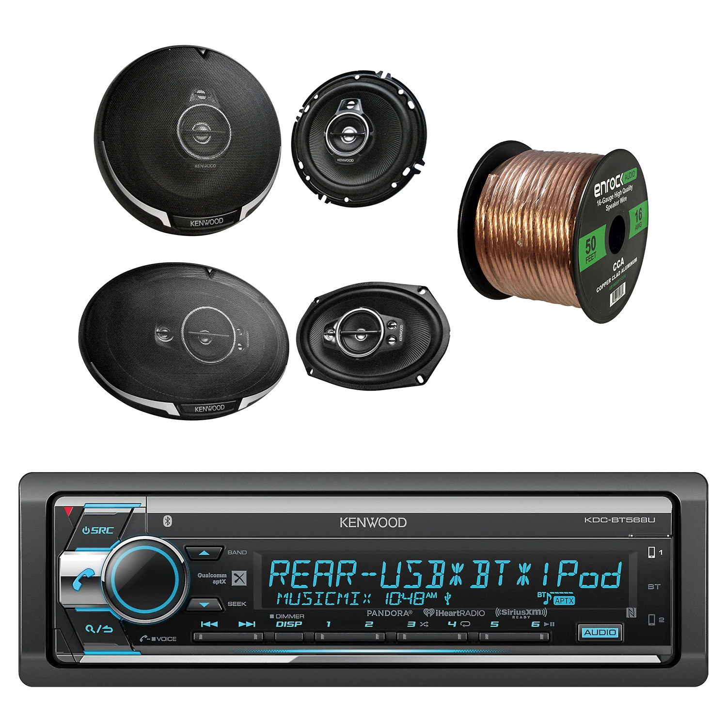 Kenwood InDash AM/FM/CD/MP3 Receiver, Bluetooth with Kenwood