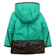 thumbnail image 2 of Richie House Little Boys Green Faux Leather Detail Padding Jacket 4/5, 2 of 2