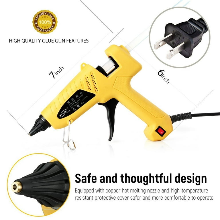 Hot Glue Gun High Temp Heavy Duty Melt Glue Gun Kit—With 20Pcs Glue Sticks,  Electronic Glue Gun,EU/US Plug
