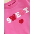 thumbnail image 5 of Bagilaanoe Toddler Baby Girl Valentine's Day Sweatshirt Long Sleeve Letter Embroidery Pullover 6M 12M 18M 24M 3T Kids Loose Tee Tops, 5 of 8