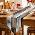 thumbnail image 2 of Grey Brown Abstract Table Runner Linen Burlap Table Runner 72 Inches Long Oil Painting Color Blocks Dresser Scarves for Kitchen Island Coffee Dining Room Party Wedding Banquet Holiday Decor 16"x72", 2 of 8