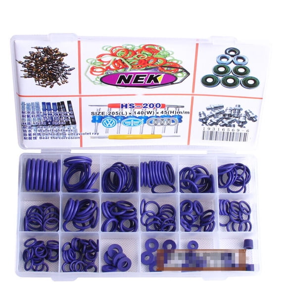 200pcs Purple O-RING for Car A/C o-ring seal A/C rubber o-ring seal box set*