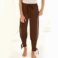 thumbnail image 4 of Kureaily Ankle Banded Pants Boys Kids Renaissant Halloween Classical Gothic Soild Trousers/ 16-18 Years/ Big Kid (Brown), 4 of 4