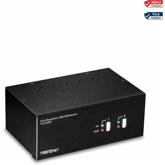 2-Port Dual Monitor Display Port KVM Switch
