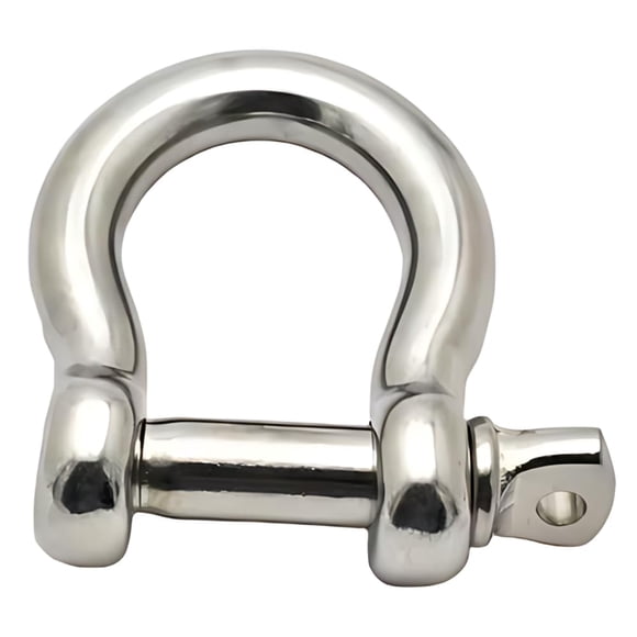 MarineNow US Type 316 Stainless Steel Bow Shackle with Over Size Screw Pin for Anchor, Towing, Off Road Recovery (0.3125" 5/16" with 3/8" Pin .825T WLL, 01-Pack)