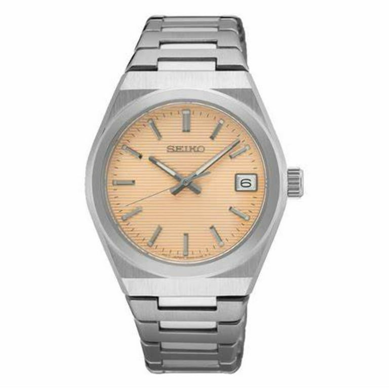 Seiko Classic Stainless Steel Salmon Dial Quartz SUR577P1 100M