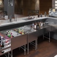 thumbnail image 6 of AmGood 22 in. x 18 in. Mixology Station - Underbar Hand Sink with Glass Rinser and Dipper Well, 6 of 12