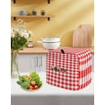 thumbnail image 5 of Red White Plaid Stand Mixer Dust Cover with Storage Pocket & Handles,Modern Farmhouse Buffalo Check Gingham Fits All Tilt Head & Bowl Lift Kitchen Appliance Cover Organizer Bag Accessories,6-8 Quart, 5 of 6