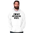 thumbnail image 4 of I Love My Awesome Wife Cute Husband Hoodie Hooded Sweatshirt Men Brisco Brands X, 4 of 6