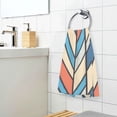 thumbnail image 3 of Yayeee 100% Cotton Hand Towels for Bathroom 16" x 28" Soft Absorbent Kitchen Towel, Blue Geometric, 3 of 7