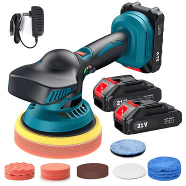 iMeshbean Car Polisher Buffer Cordless Dual Action Polishing Machine 5" Orbital Sander Polishing Kit with 6" 2 PCS Battery