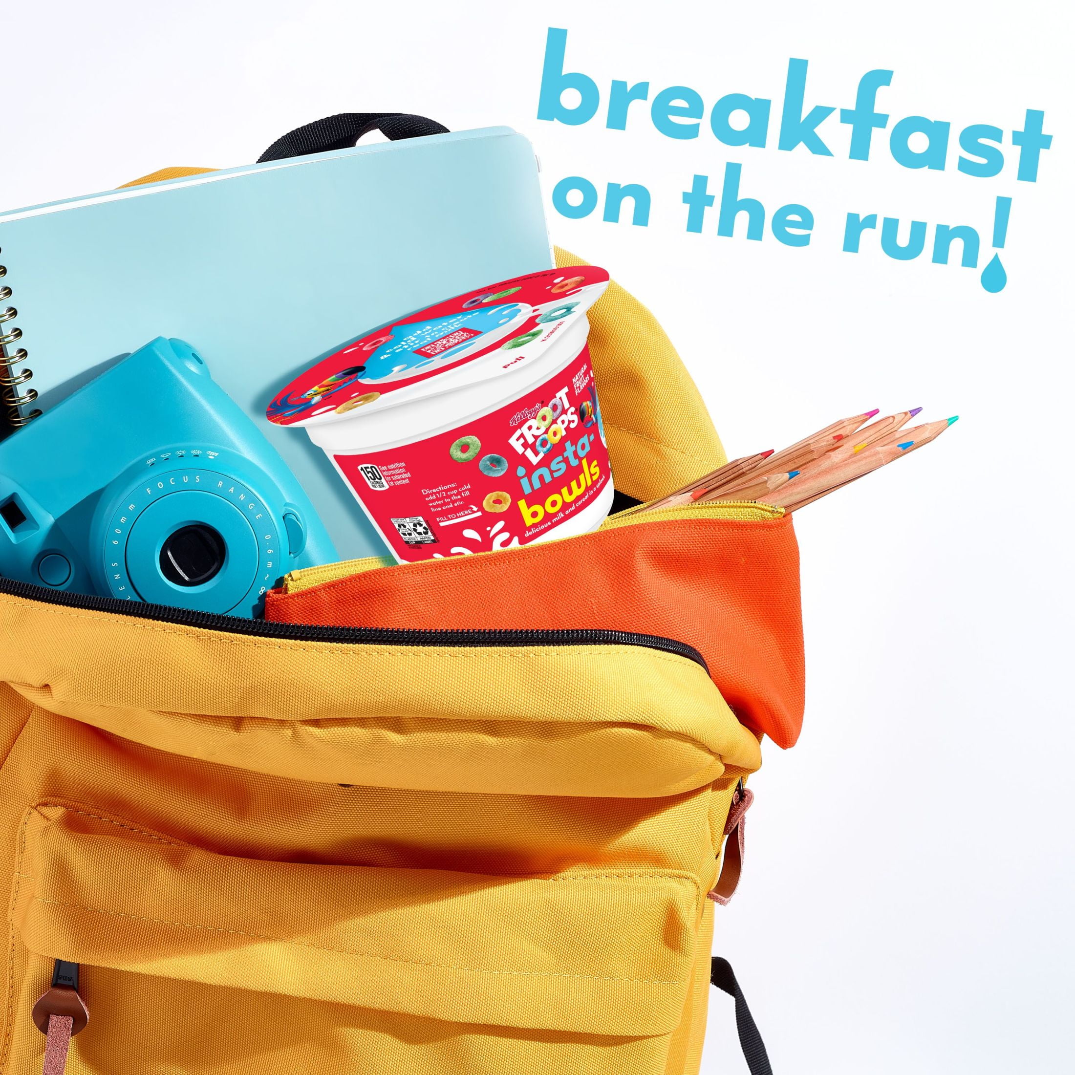 Buy Kellogg's Froot Loops InstaBowls Breakfast Cereal, Instant Cereal