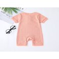 thumbnail image 3 of PENGXIANG Lovely Baby Romper  Short Sleeve  Neck Solid Color Ribbed Buttoned Short Pants for Summer Spring  Kids Clothing, 3 of 7