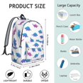 thumbnail image 5 of Dinosaur and Silhouette White Pattern Backpack for School, Cute School Bag with Adjustable Shoulder Straps and Padded Back, 15.7"x11.8"x5.5", 5 of 5