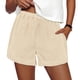 thumbnail image 1 of Shorts Boxer de Mujer PRETTYGARDEN a Rayas Verano 2025, Cintura Elástica Casual, Pantalones de Pijama para Dormir y Playa (Rayas Albaricoque Blanco, Talle S), 1 of 9