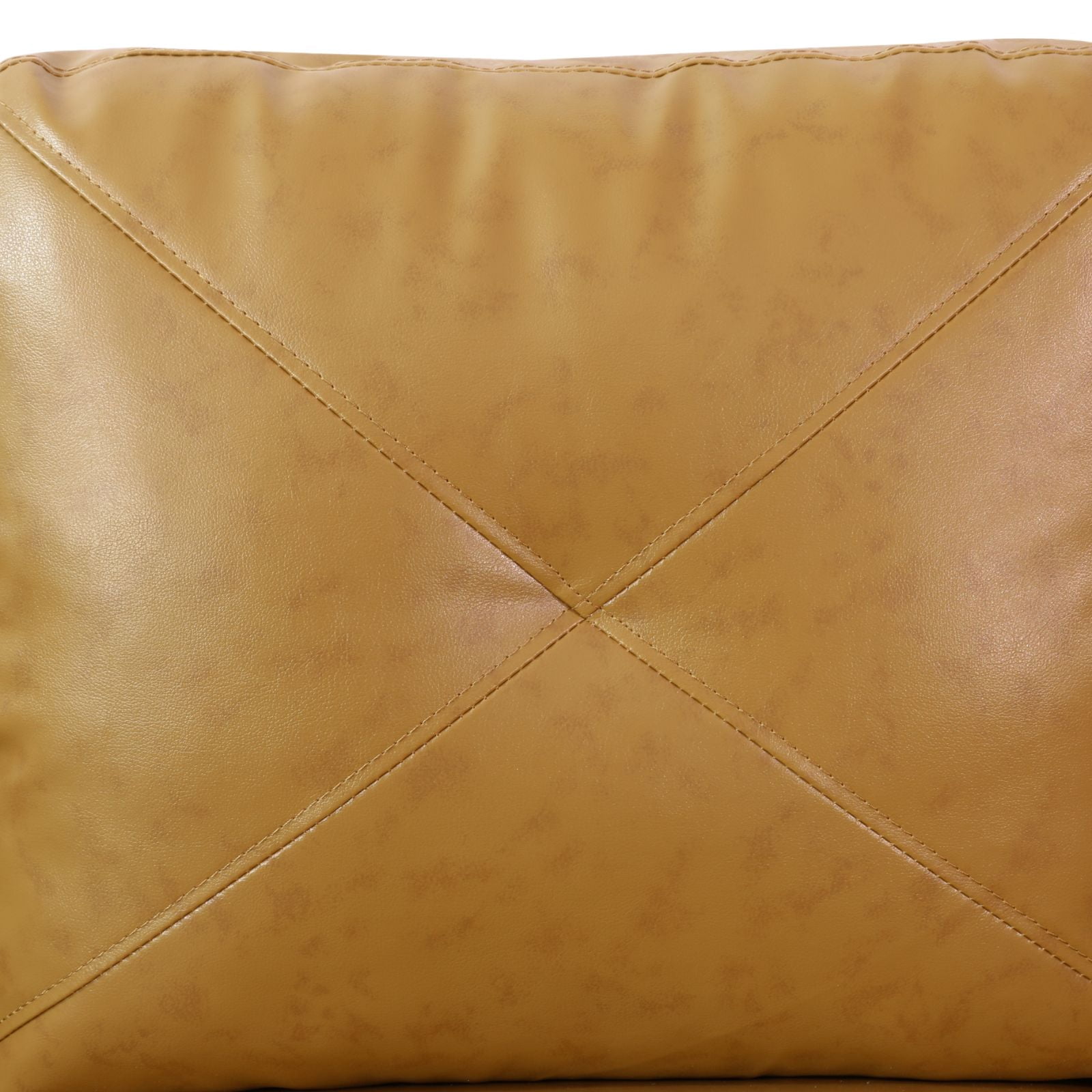3-Piece L-Shaped Sectional Sofa with Movable Chaise & Storage Ottoman, Faux Leather Living Room Modular Convertible Couches Set for Home Apartment Office, Ginger