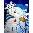thumbnail image 1 of Snowflake Buddies Snowman Flag Garden Size, 1 of 1