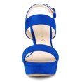 thumbnail image 2 of BLISSFUL STEP Women's Slingback Platform Chunky Heeled Sandals, 2 of 7