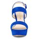 thumbnail image 2 of Sandalias Talón Abierto Plataforma Talón Grueso Para Mujeres Azul Profundo 38, 2 of 7