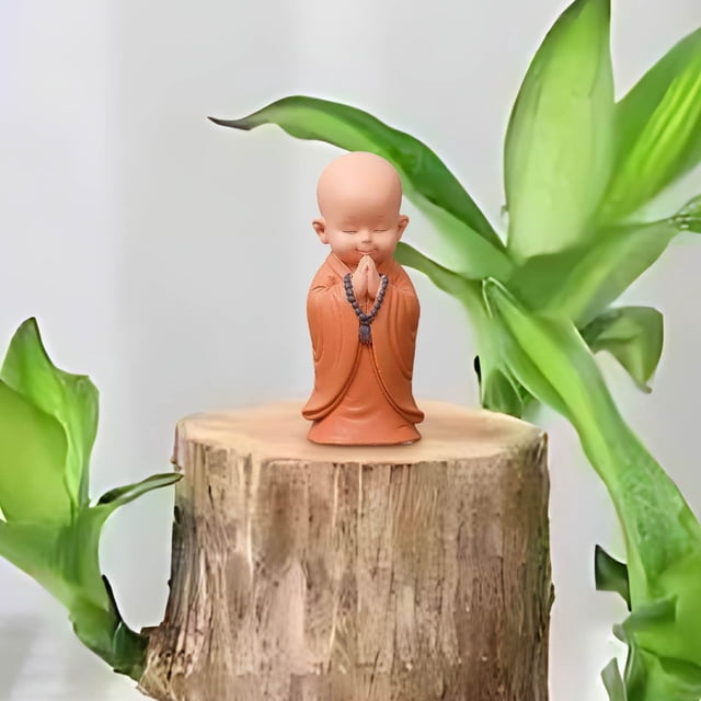 Mesa de té decorativa Monk Home, ideal para el salón o la sala de estar. Diseño zen pequeño, plegable, con base de madera y estructura de dos niveles. Perfecta para relajarse en el