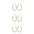 thumbnail image 2 of mmirethe Ensemble Tendance de 2 Tiebacks de Rideaux de Perles de Bois d'Inspiration Boho Holdbacks de Rideaux Dorés 52cm 3Set, 2 of 6