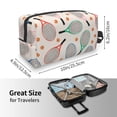 thumbnail image 3 of Uemuo Cute Tennis Racket Pattern Portable Toiletry Bags with Handle, Waterproof travel Make up Bags for Women, Large Capacity Travel Cosmetic Bags, 3 of 9