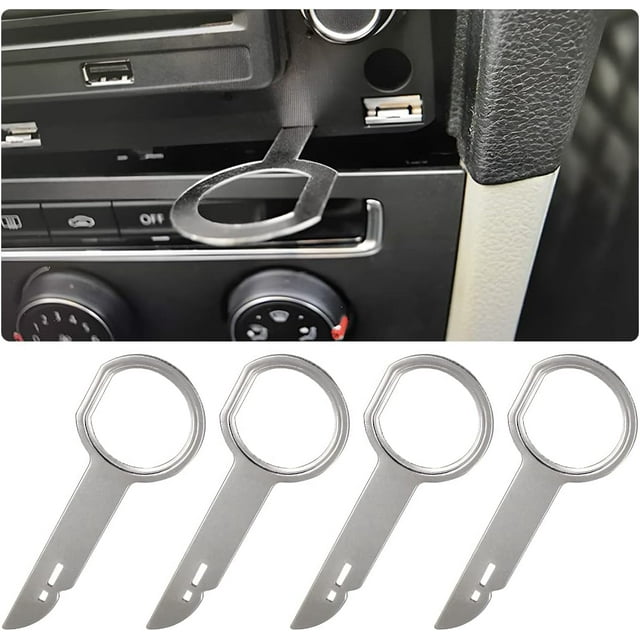 4 Car Radio Unlocking Tool, Stainless Steel Car Radio Removal Key, Car Radio Removal Key, Ex Disassembly Keys