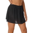 thumbnail image 3 of RUNQHUI Jupon Long en Satin pour Femme Demi-Jupon Jupe sous Robe Jupons Rallonge Demi-Jupons 35 cm Noir P, 3 of 7