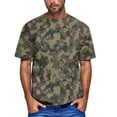 thumbnail image 2 of Men's Fashion Printed Round Neck Short Sleeve T-Shirt Dark Green 2XL, 2 of 6