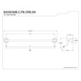 thumbnail image 2 of Kingston Brass Ba5563Sn Royale - Toallero Doble De 24.0 In, Níquel Cepillado, 2 of 3