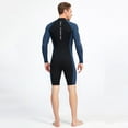 thumbnail image 4 of Men Neoprene Wetsuit Surfing Swimming Diving Suit with Zipper, Cold Proof Warm Diving Protection Clothes Blue XL, 4 of 10