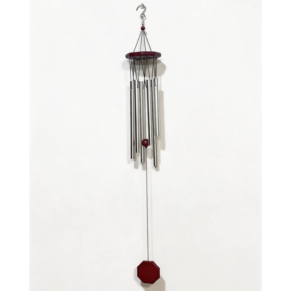 Memorial Wind Chimes Outdoor, Large Deep Tone Sympathy Wind Chime with 6 Tuned Tubes, Waterproof Elegant Metal Chime, Relaxing Sound Ornament for Garden Patio Balcony Home Decoration