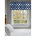 thumbnail image 3 of Independence Day Valances for Windows, Rod Pocket Kitchen Valance Curtains - Soft & Washable Small Window Treatment for Living Room,&nbsp;Bathroom, Patriotic Star Wood Blue , 42x12 Inch, 1 Panel, 3 of 7