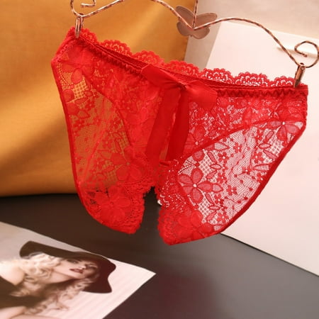 

〖TOTO〗Intimates For Women Panties Women Lace Briefs Crotch Low Underwear Waist Underpants Open