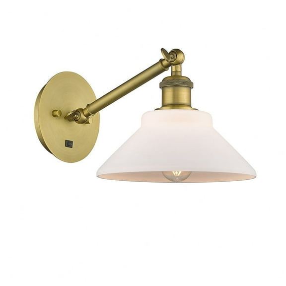 317-1W-BB-G131-LED-Innovations Lighting-Orwell - 1 Light Wall Sconce In Industrial Style-9.38 Inches Tall and 8.38 Inches Wide Brushed Brass Matte