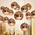 thumbnail image 3 of Lámpara colgante de bola de cristal creativa moderna, lámpara de techo para decoración del hogar para dormitorio, sala de estar, pasillo, cocina, comedor, pasillo, escaleras, diámetro 25 cm, 3 of 5