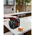 thumbnail image 3 of Black White Botanical Toaster Cover 2 Slice, Small Kitchen Appliance Covers, Red Moon Ink Wash Art Classic Toaster Oven Cover with Loop, Bread Machine Cover Polyester Dust Cover Protection, 3 of 4