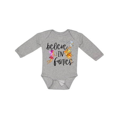 

Inktastic Believe in Fairies Gift Baby Boy or Baby Girl Long Sleeve Bodysuit