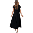 thumbnail image 3 of Conjunto de Falda de Verano para Mujer, 2 Piezas, Top de Corta, Cintura Elástica, Vestido con Bolsillos, Negro, Talla XL, 3 of 9