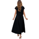 thumbnail image 3 of Conjunto de Falda de Verano para Mujer, 2 Piezas, Top de Corta, Cintura Elástica, Vestido con Bolsillos, Negro, Talla XL, 3 of 9