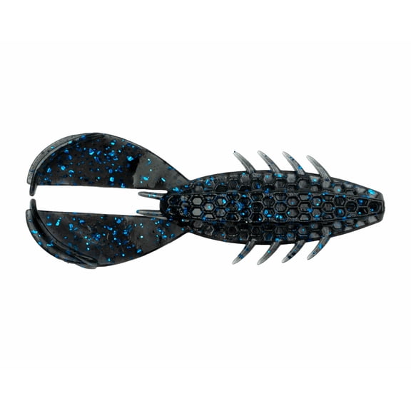 Netbait Hextek 3.5" The Rascal Soft Fishing Bait, Black Blue Fleck