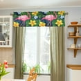 thumbnail image 3 of Yayeee Kitchen Valance Rod Pocket 54" x 18" Living Room Window Curtain, Pink Flamingo Pattern, 3 of 6