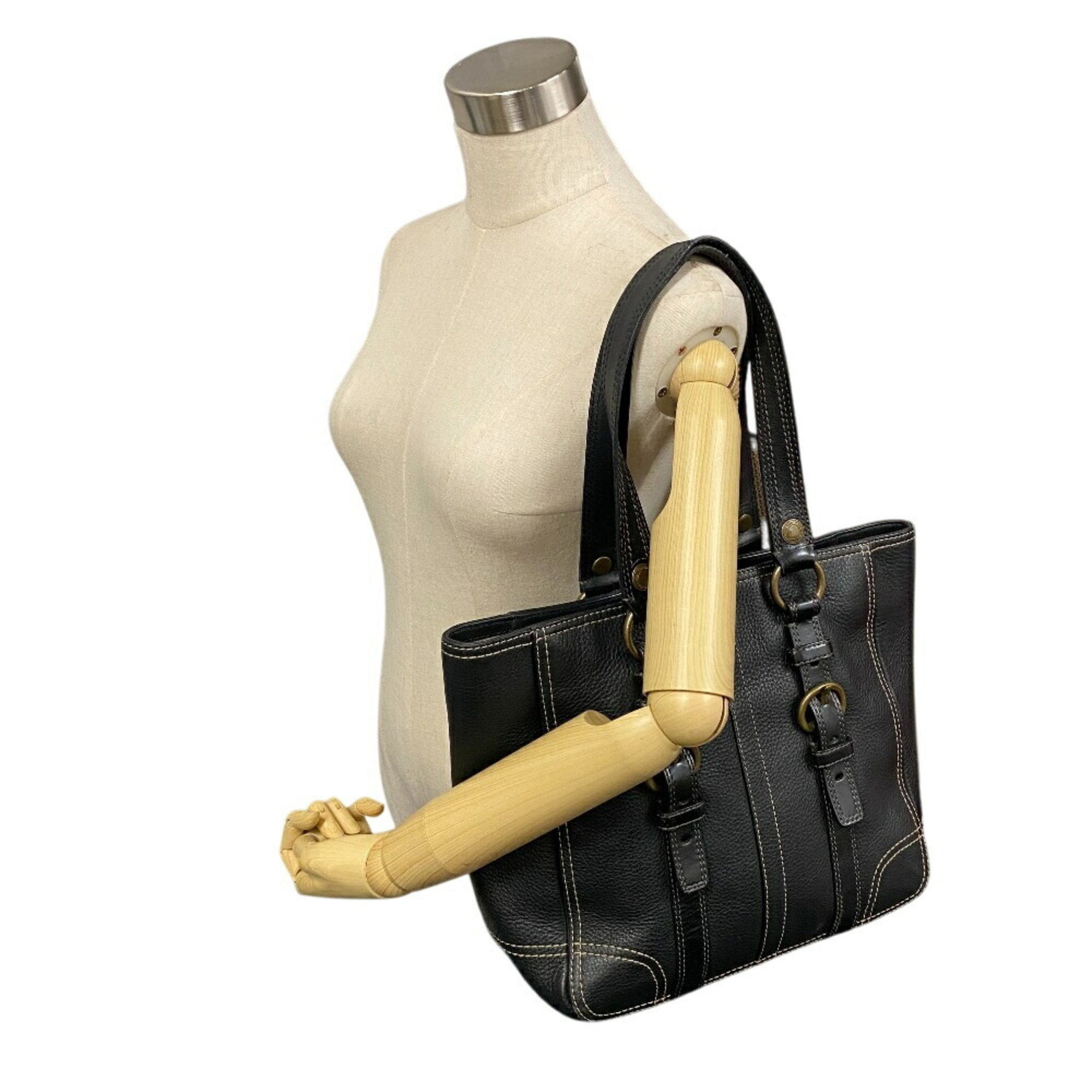 Pre-Owned COACH C0793 10954 Large Double Strap Handbag for Women