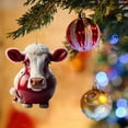 thumbnail image 1 of Fiudx Colgante de Cerdo Navideño, Diseño Plano de Acrílico, Adorno Festivo para Árbol, Decoración Llamativa, Opciones de Exhibición Versátiles, Decoración Navideña para El Hogar, Cuerda Dorada, Tamañ, 1 of 5