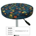 thumbnail image 4 of Fotbe Hawaiian Style Stool Covers Round,Waterproof Round Bar Stool Covers Bar Chair Covers Washable Stool Cushion Slipcover for 12-14 Inch Chair-12 inch, 4 of 7