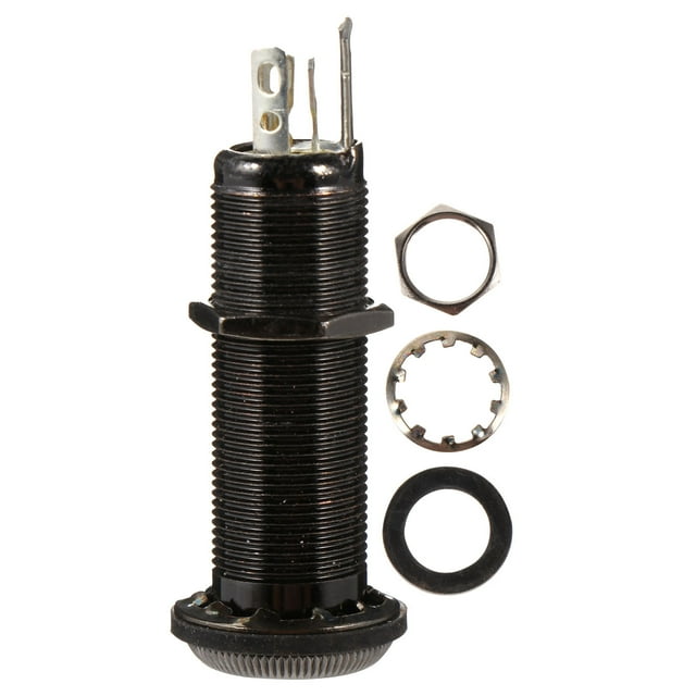 unbranded Cylinder Output Jack Negro Para Guitarra Accesorios Duraderos Montaje Sin Complicaciones
