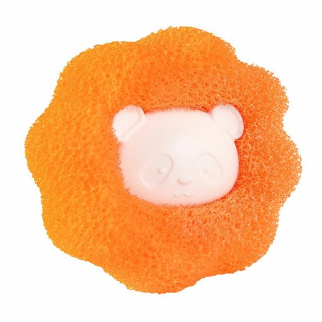 Paquete de 9 bolas reutilizables para quitar el pelo de mascotas, color naranja