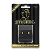 Studex Women and Men Sensitive Gold Plated Ball Stud Earrings, 4mm